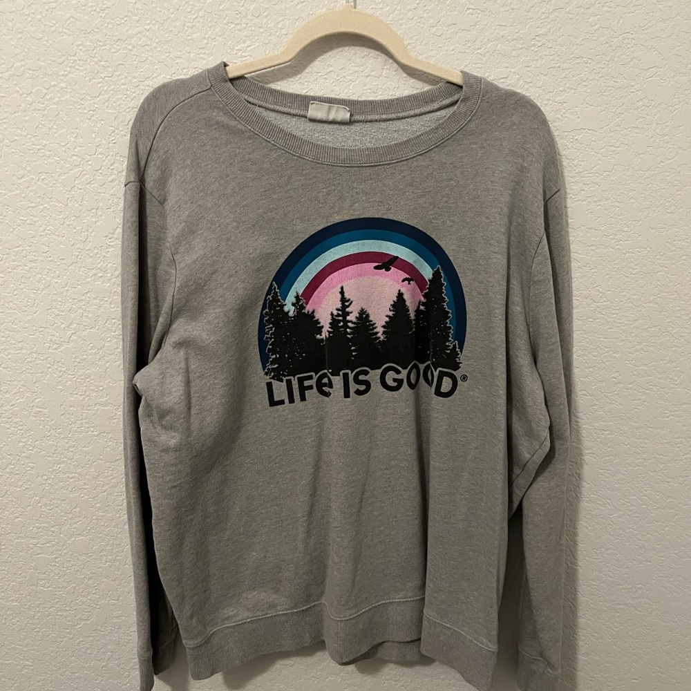 Life is Good Gray Women's Sweater